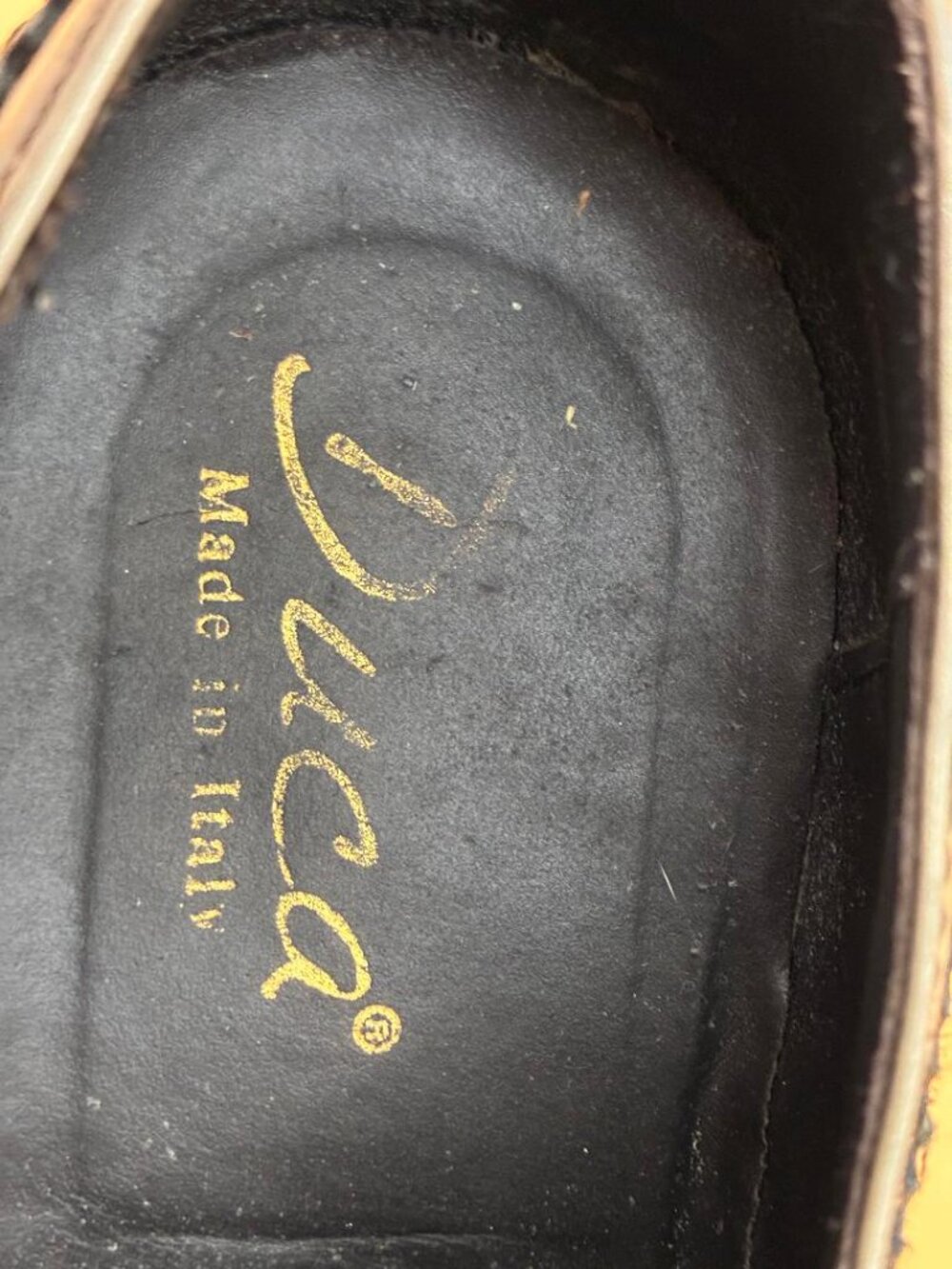*EUC* DUCA Men’s Oxford Shoe Black & Grey Leather Lace Up Size 44 US 10.5 - Picture 7 of 9
